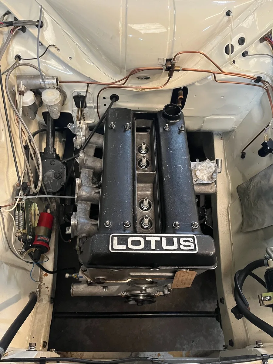 Lotus engine bay restoration work at Goblin Automotive
